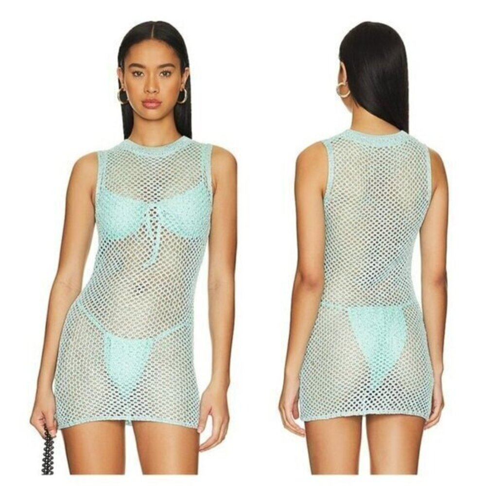 Superdown Serena Mini Dress - Metallic Blue